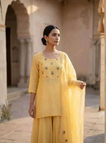Sharara Set Yellow