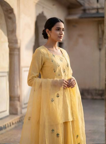 Sharara Set Yellow