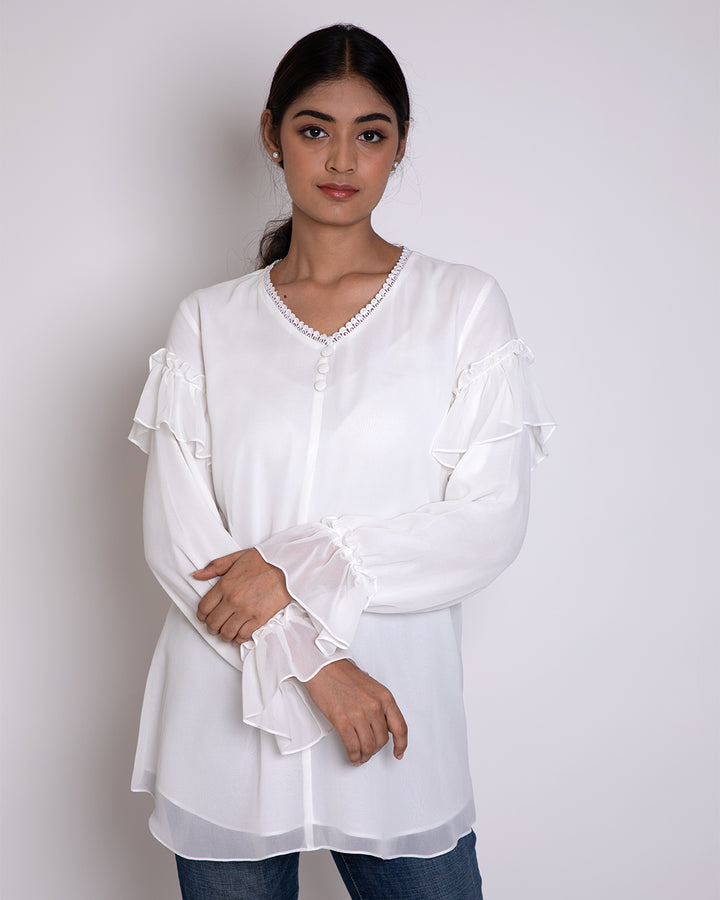 Angelina Ruffle Top
