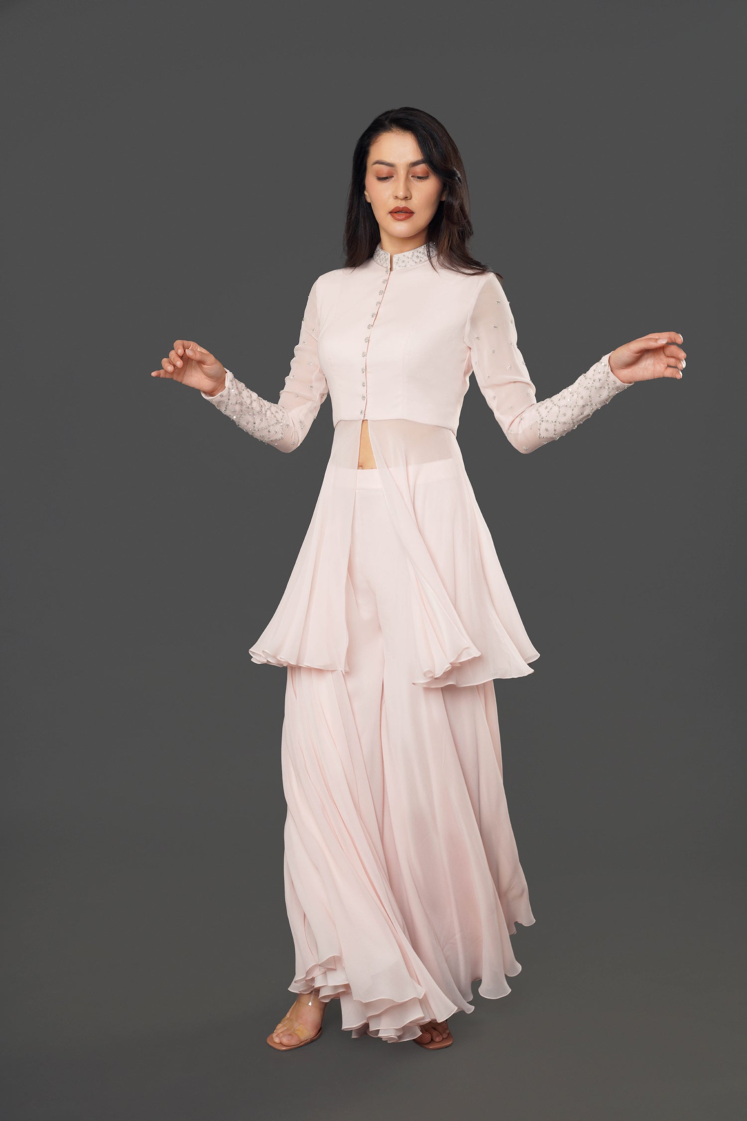 Baby Pink Garara Set