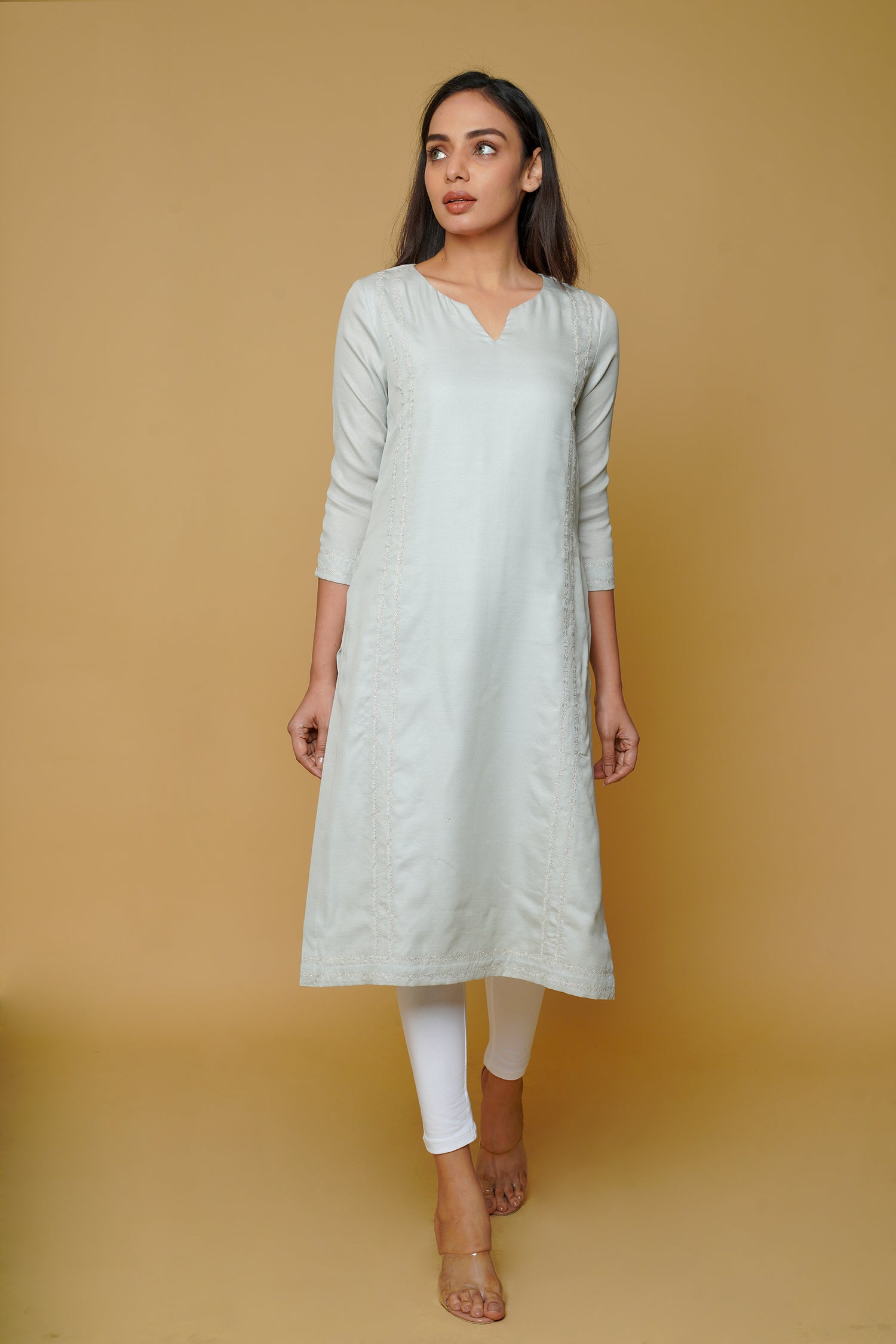 Cool Grey Elbow Hands Kurti