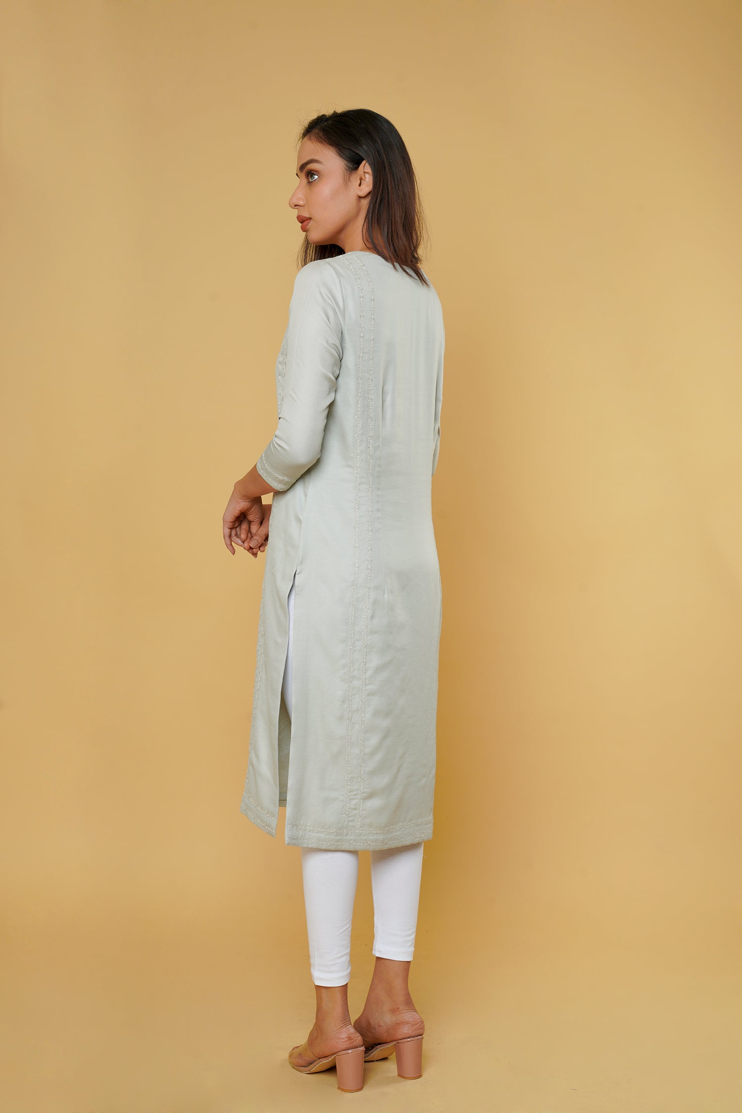 Cool Grey Elbow Hands Kurti