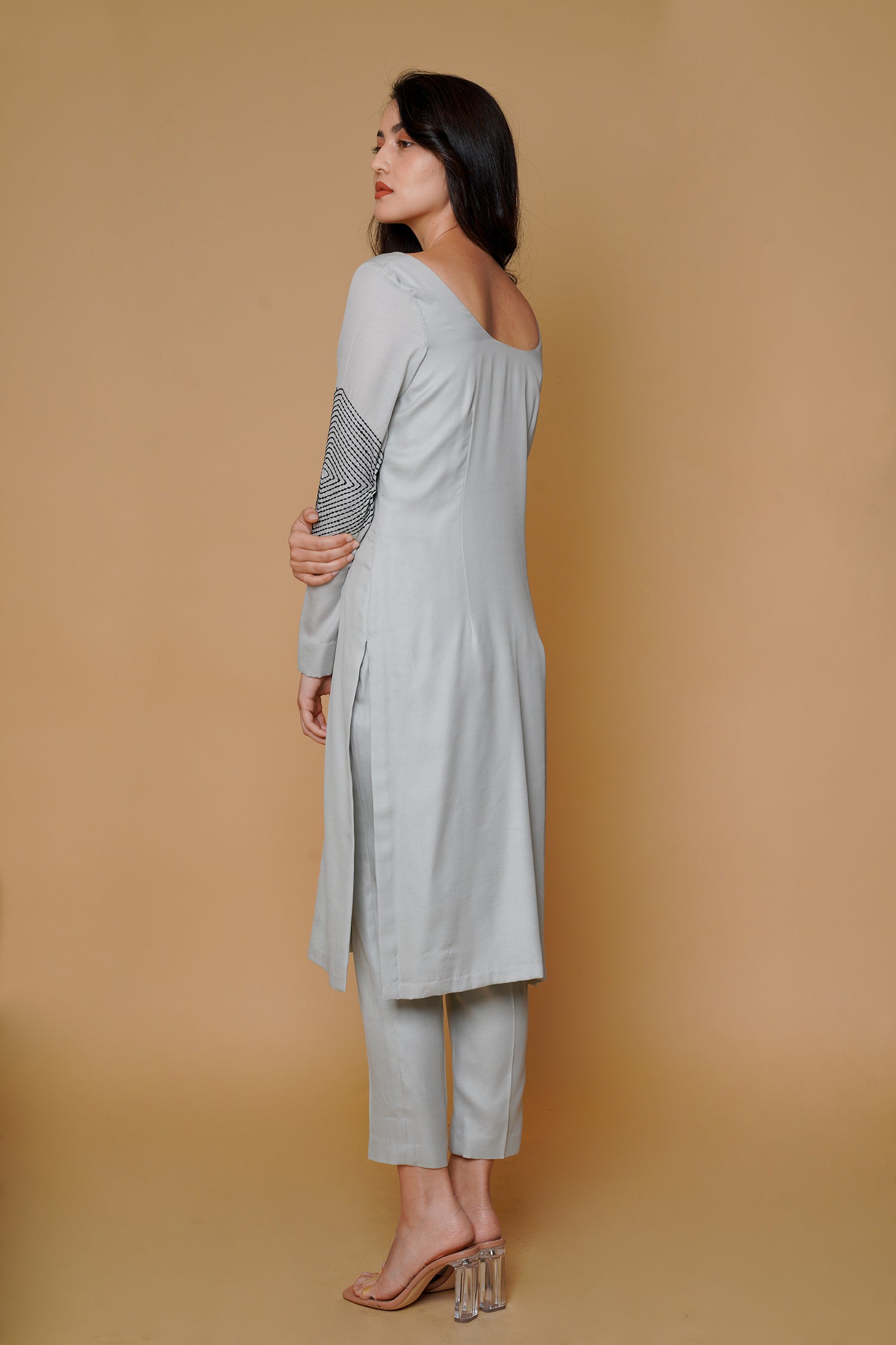 Cool Grey Kurti with Pants