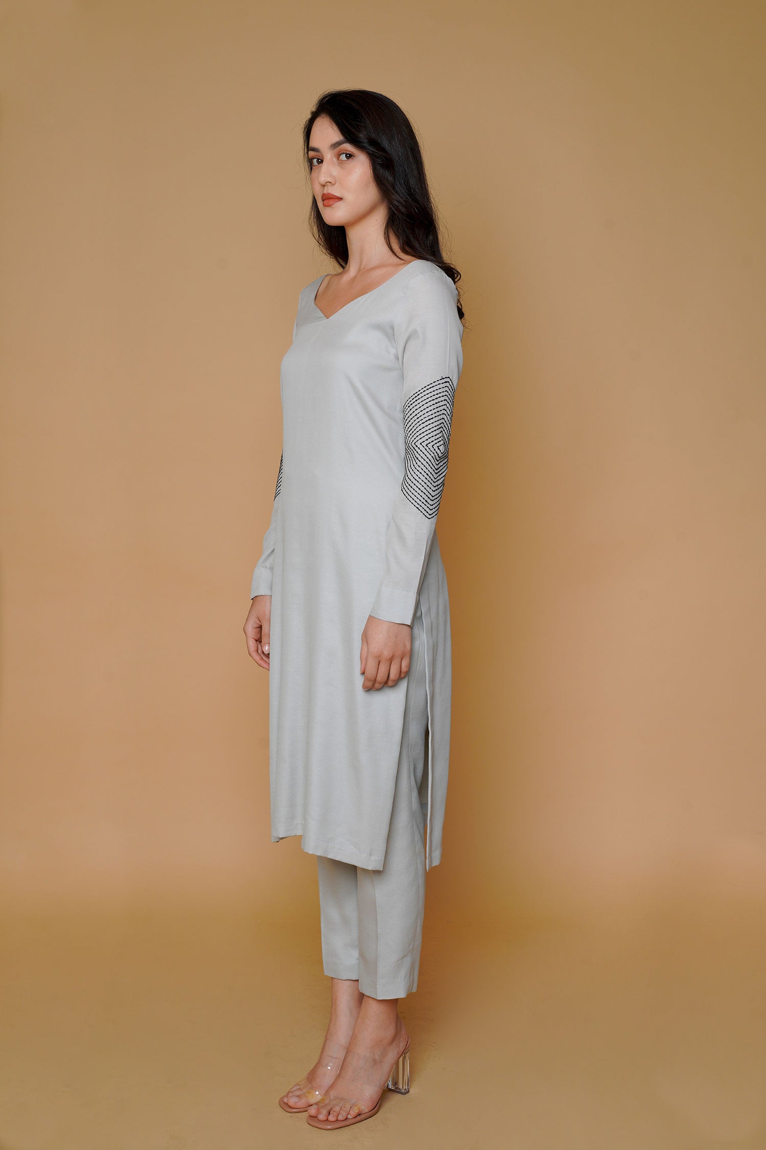 Cool Grey Kurti with Pants