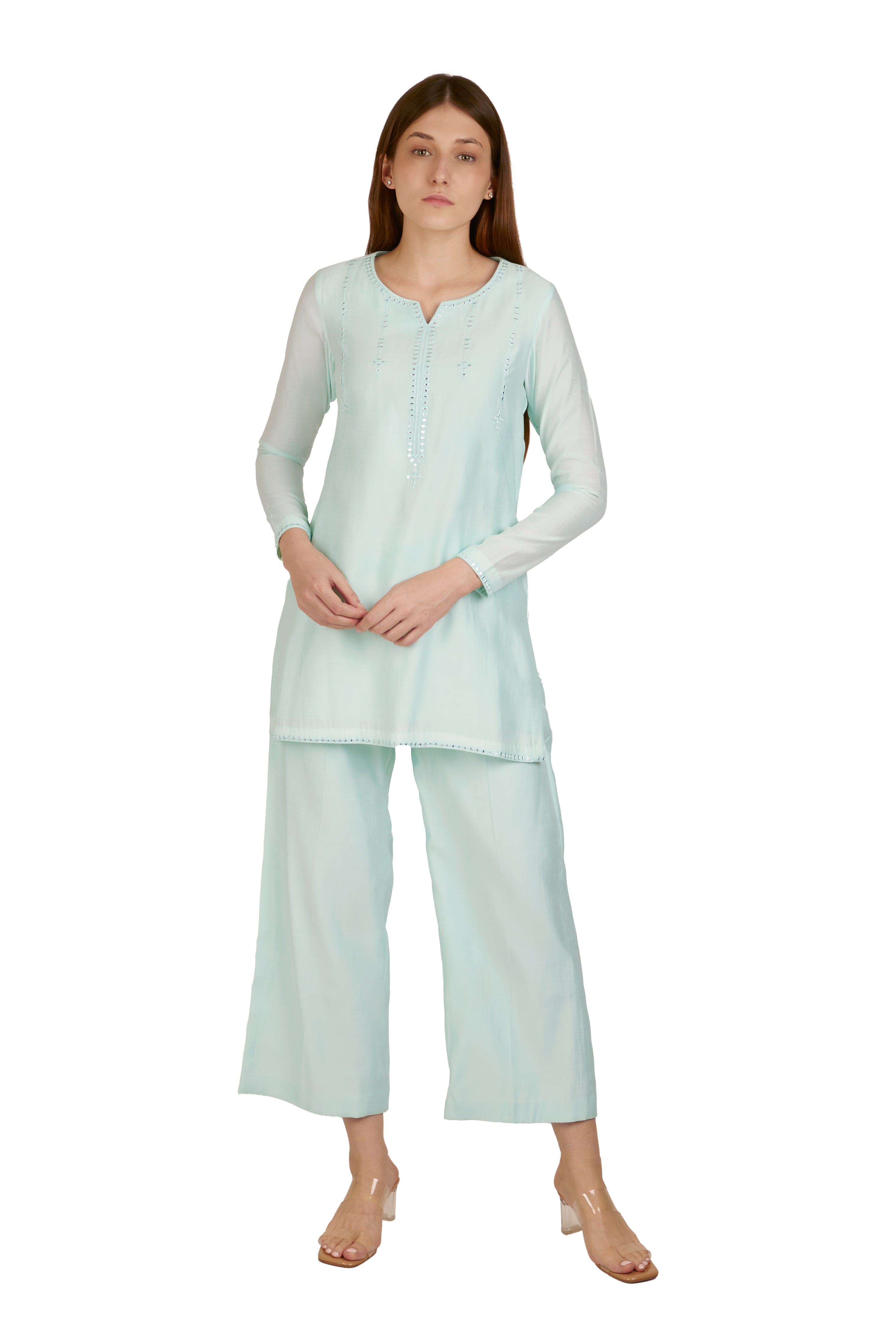 The Reflection Co-Ord Set Aqua Blue