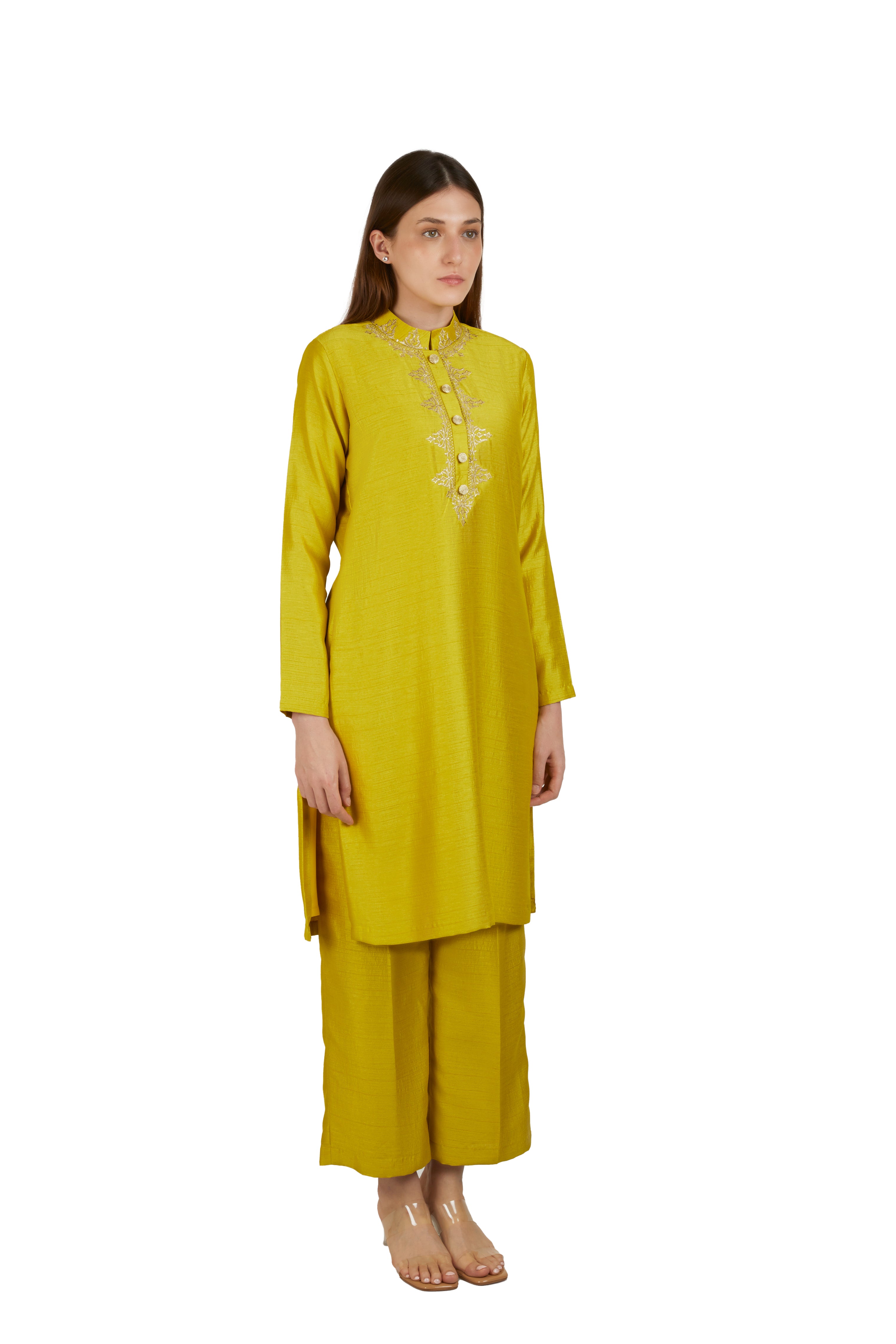 Brinda Kurti Set Yellow