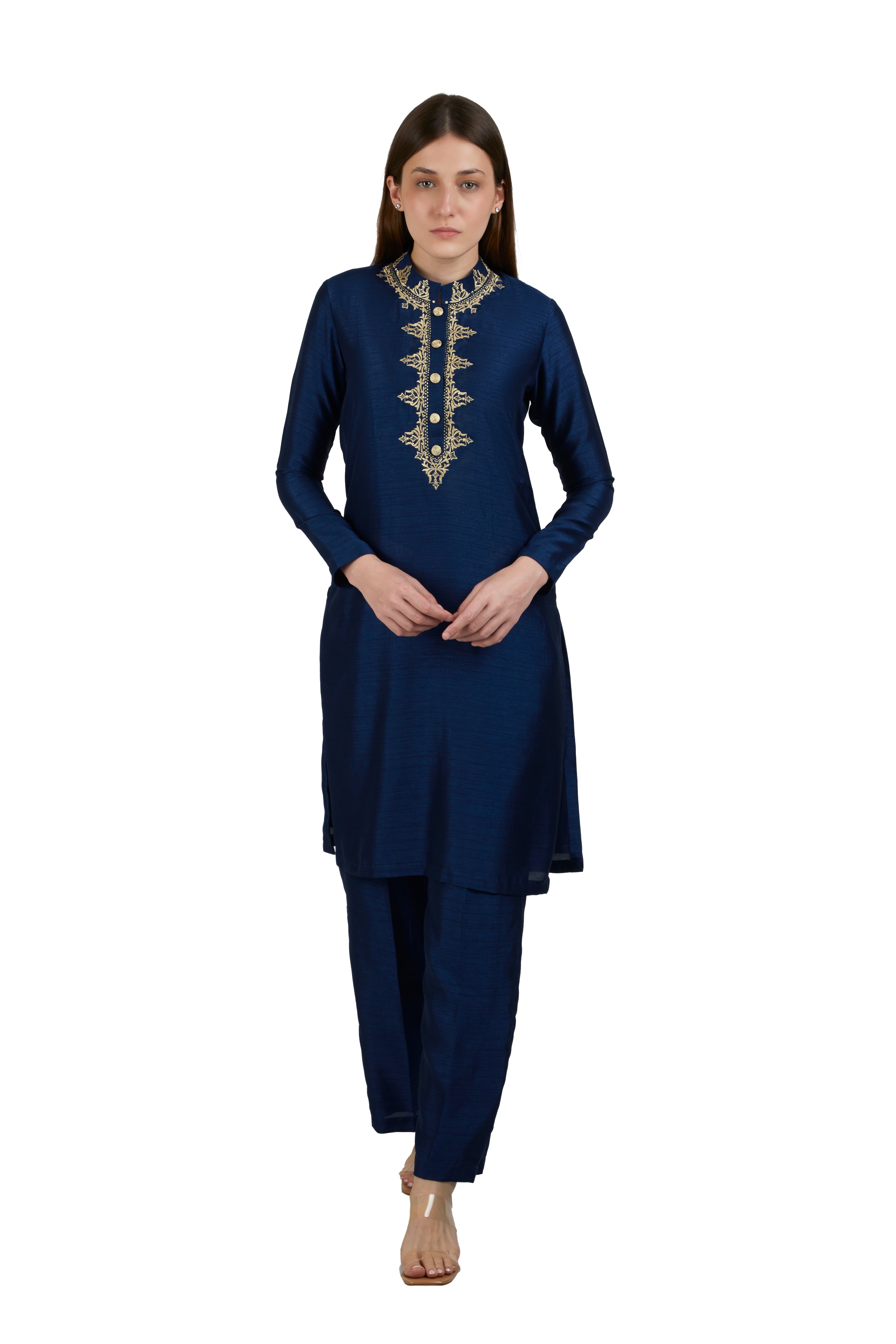 Brinda Kurti Set Blue