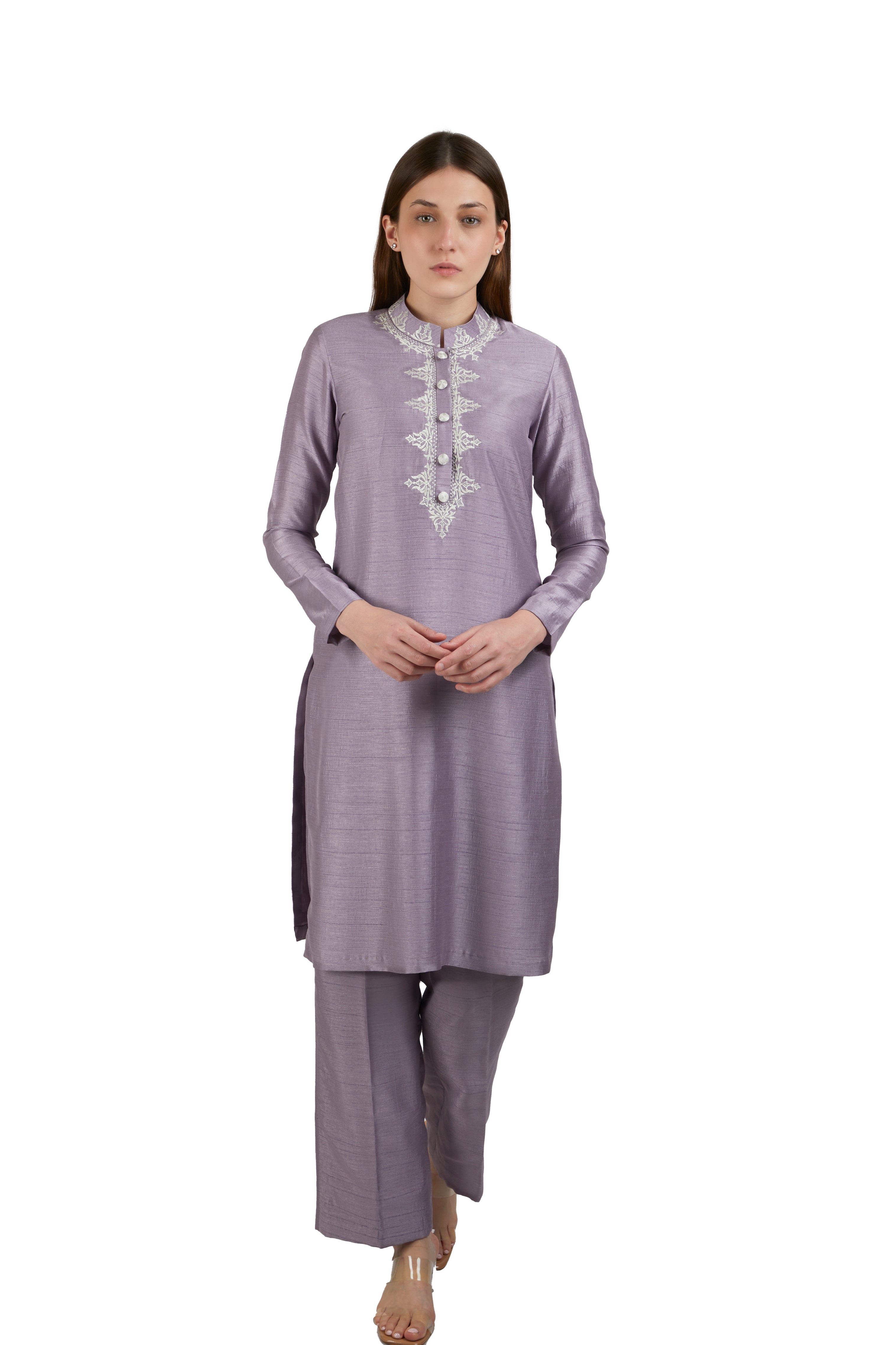 Brinda Kurti Set Lavender