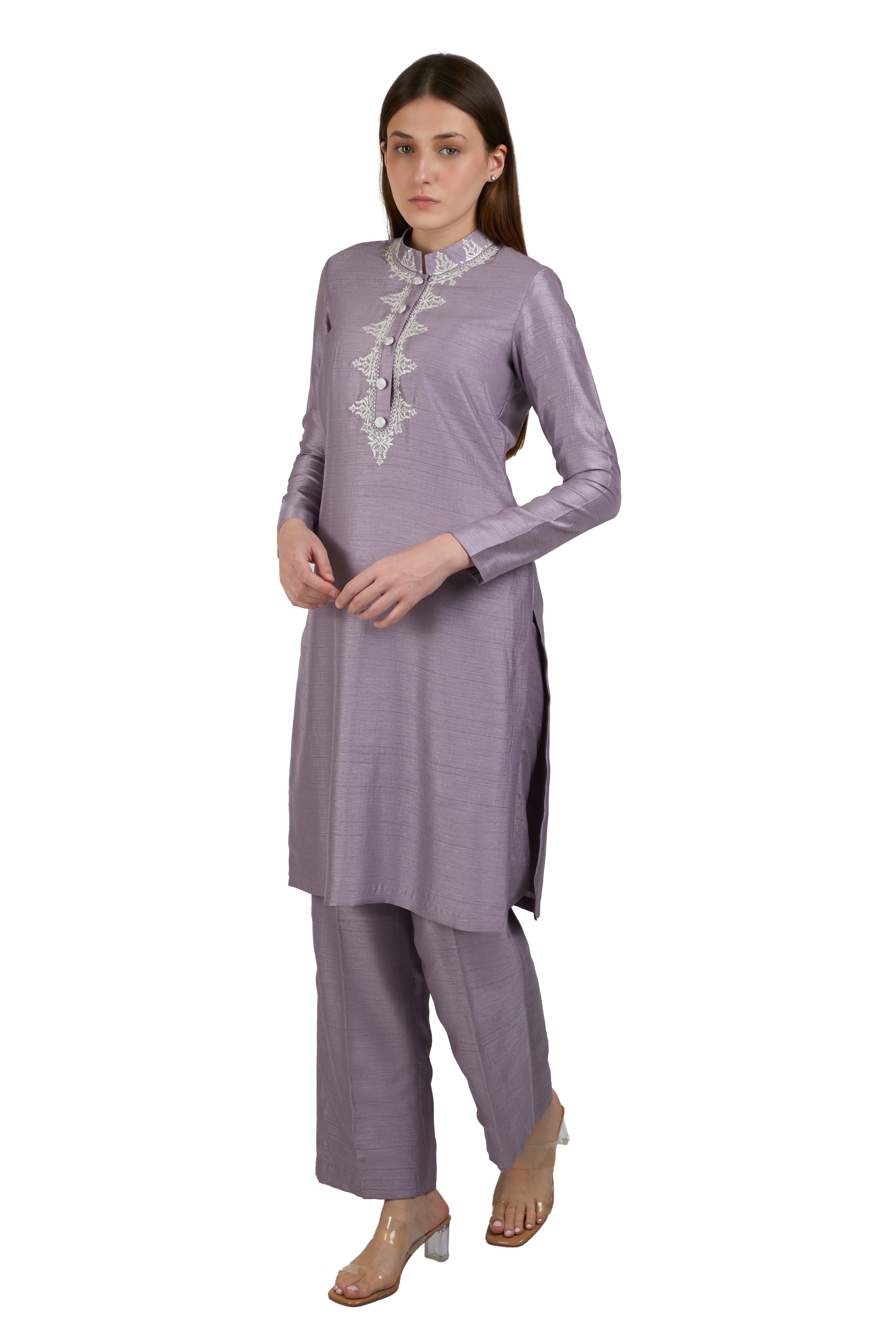 Brinda Kurti Set Lavender