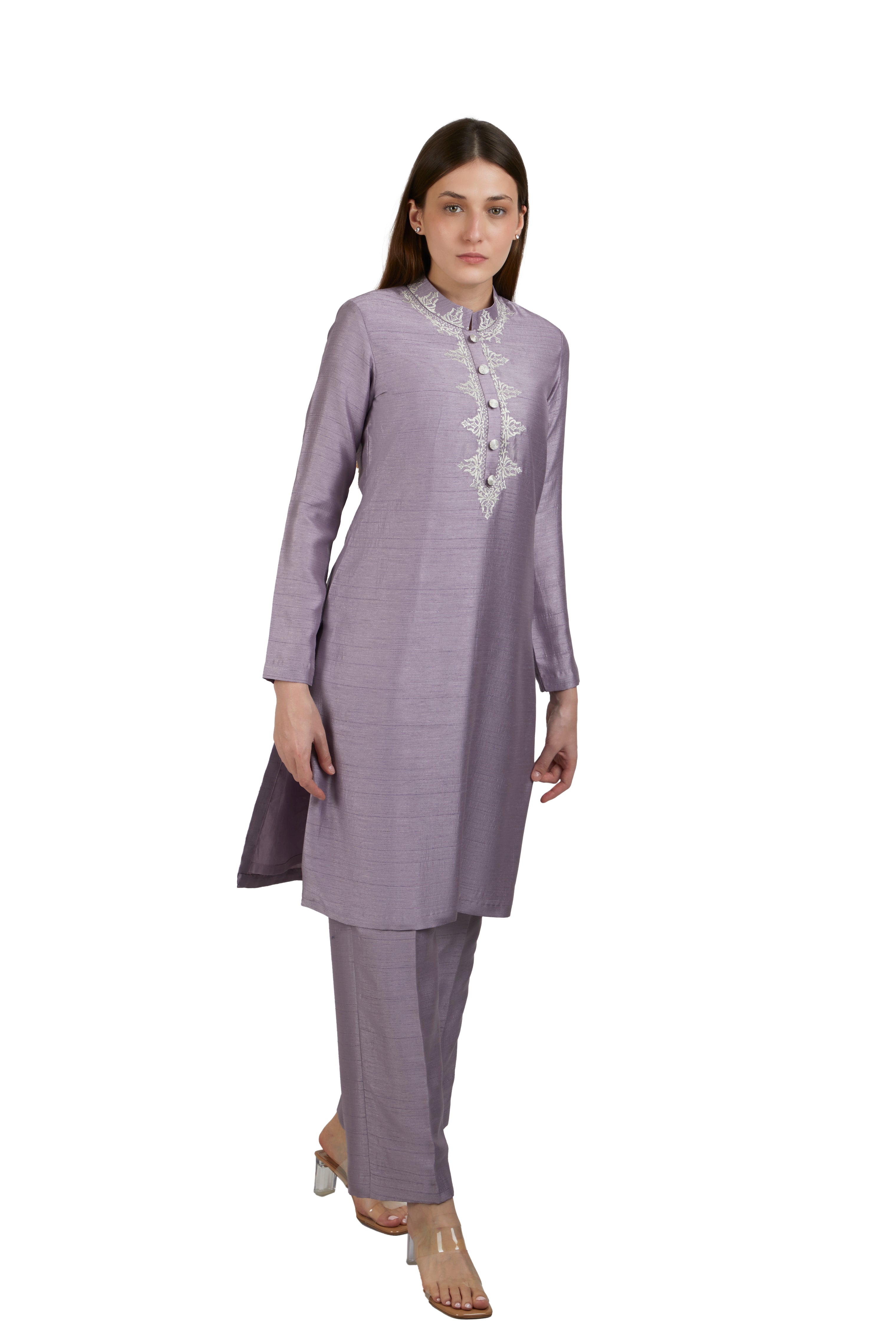 Brinda Kurti Set Lavender