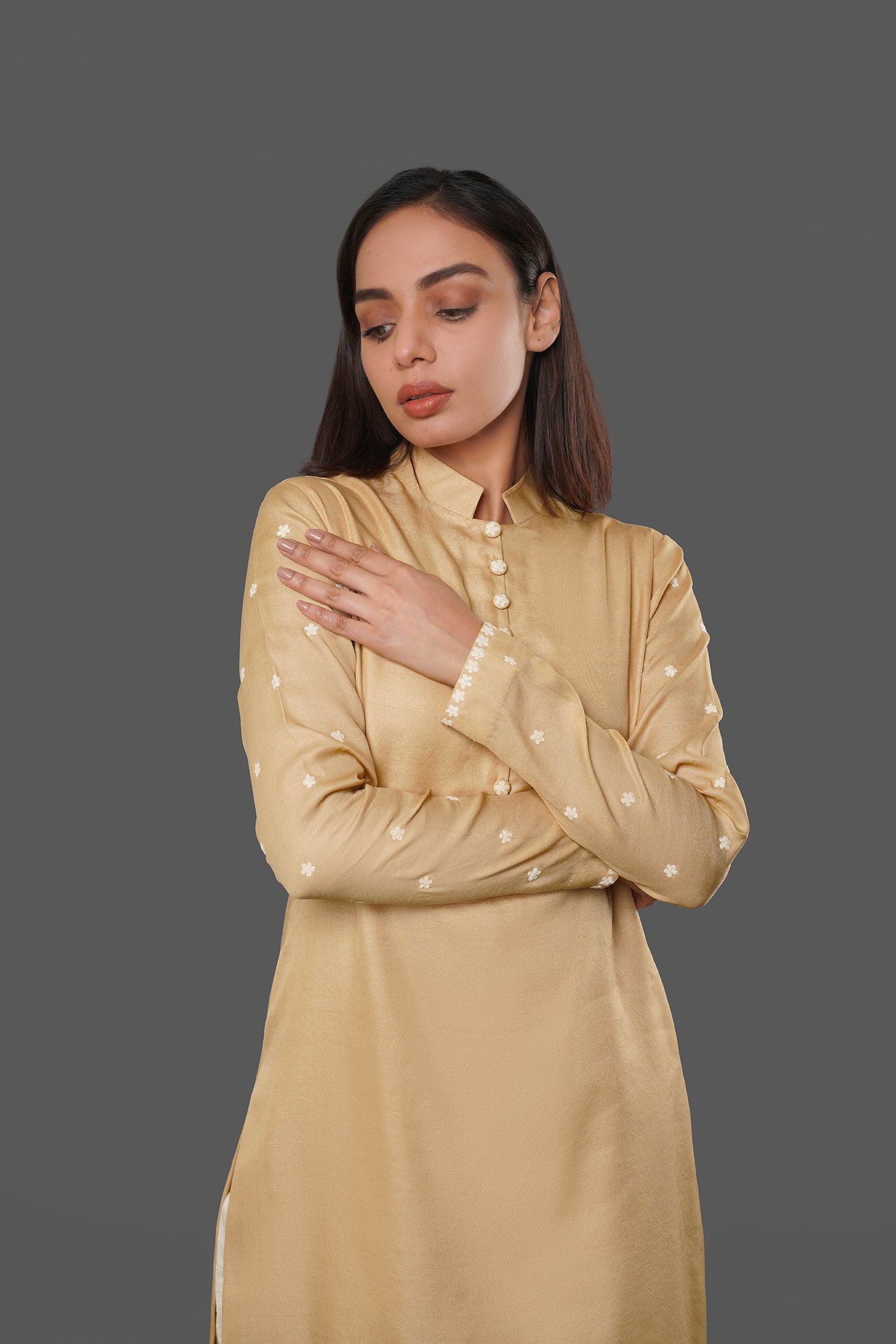 Light Gold Long Only Kurti