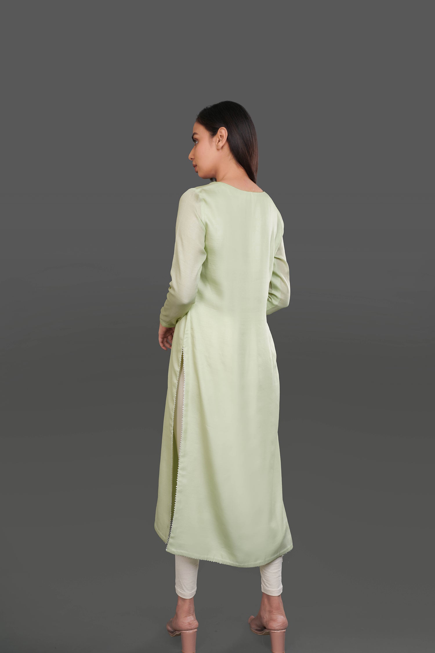 Misty Green Long Kurti
