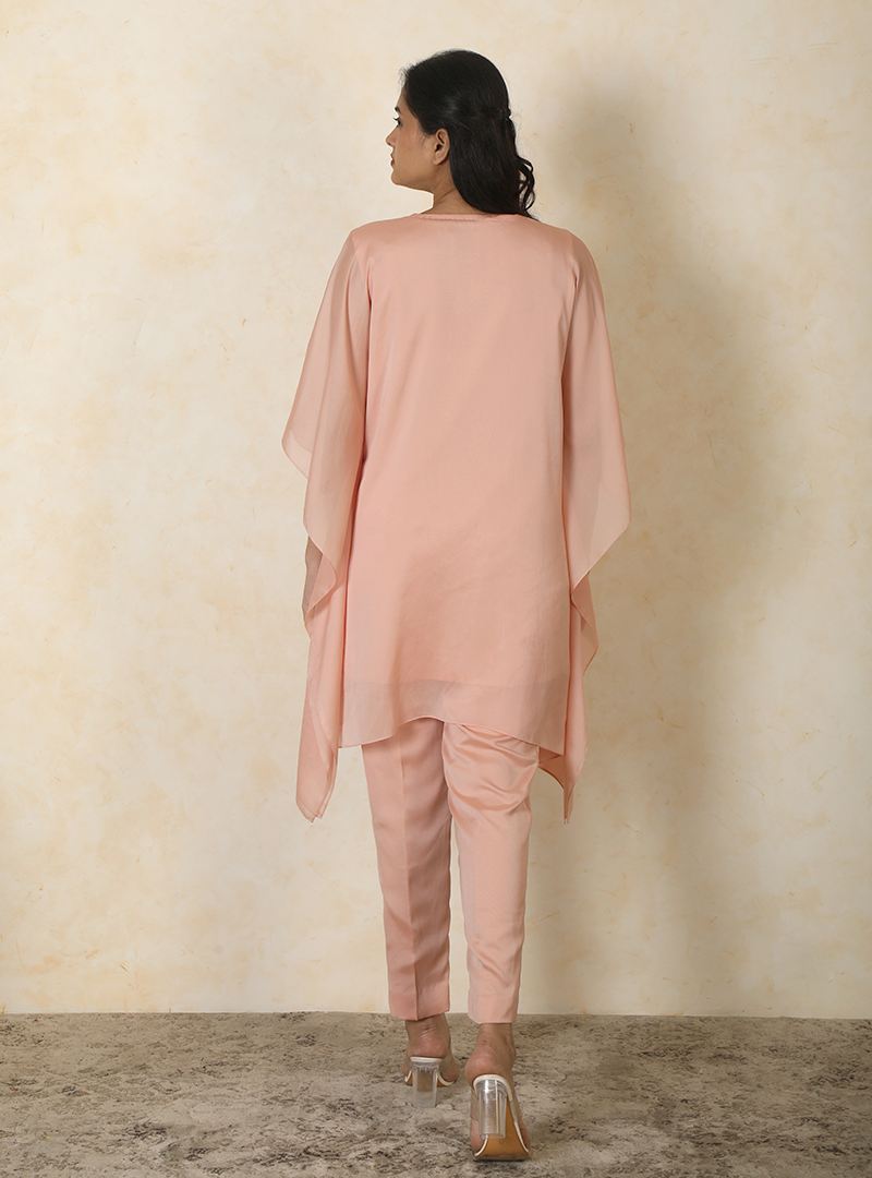 Kaftan with pants peach