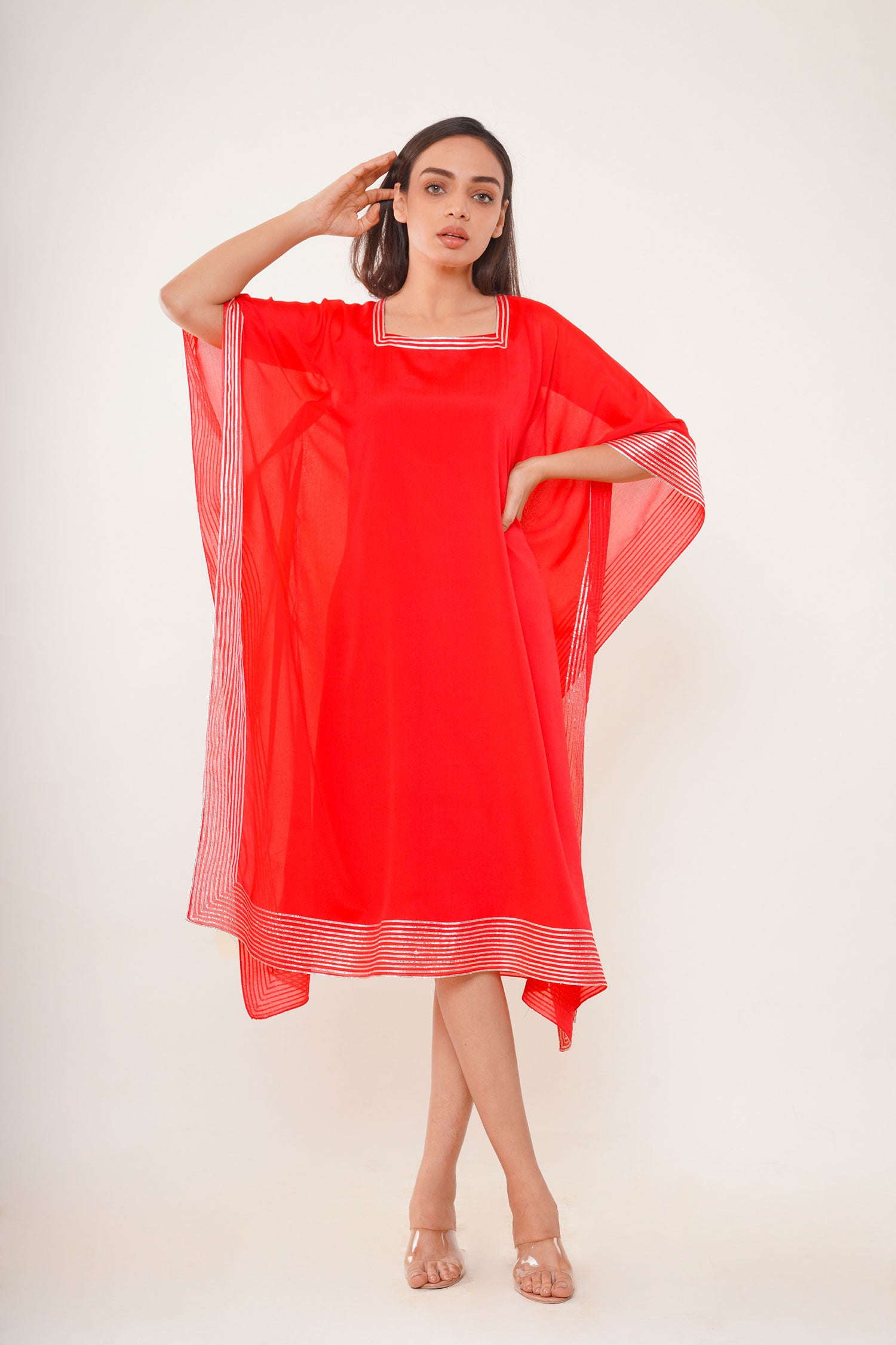 Red Kaftan With Separate inner