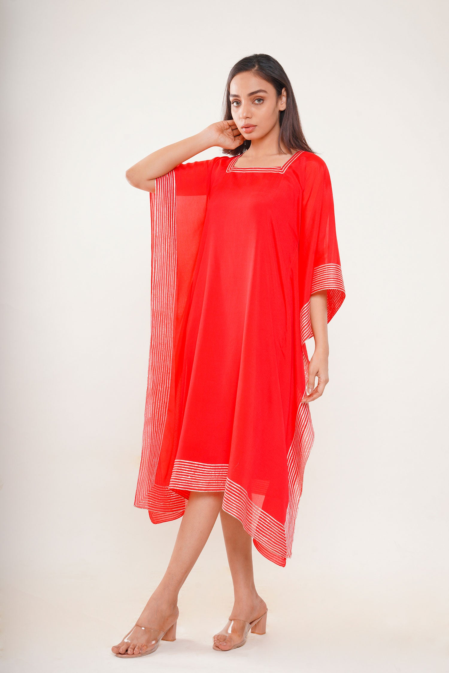 Red Kaftan With Separate inner